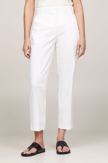 Tommy Hilfiger Slim Straight White Chino Trousers