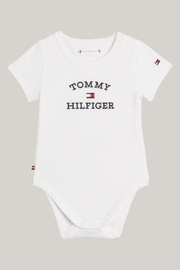 Tommy Hilfiger Baby Logo White Bodysuit
