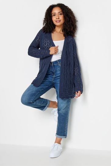 Buy M Co Navy Blue Petite Crochet Cardigan from Next Saudi Arabia