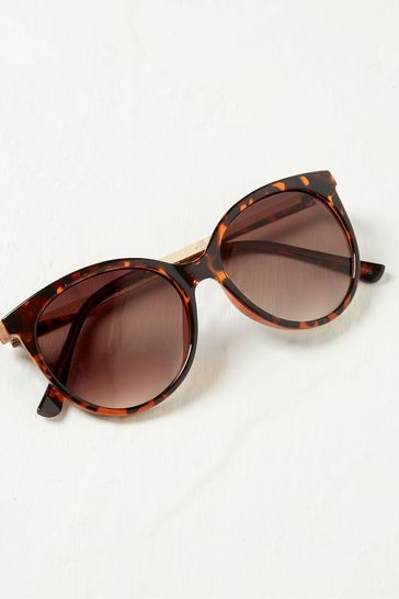 FatFace Brown Cat Eye Sunglasses