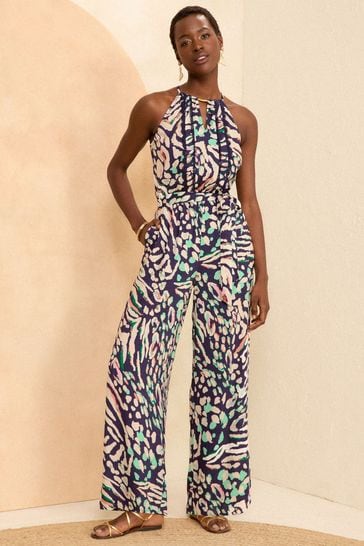 Petite halter neck jumpsuit shop
