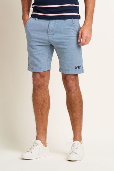 Brakeburn Blue Stripe Chino Shorts