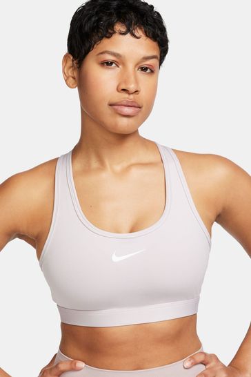 Nike Pale Pink Dri-FIT Medium Swoosh Support Padded Bra