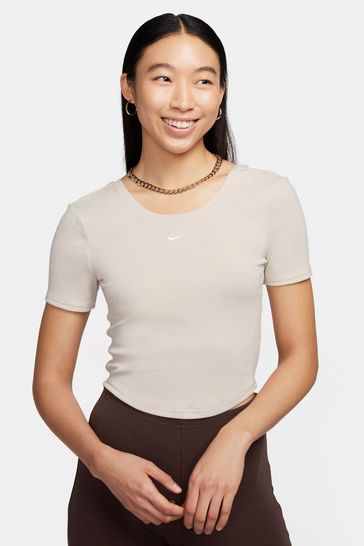 Nike Chill Knits Mini Ribbed Short Sleeve Top