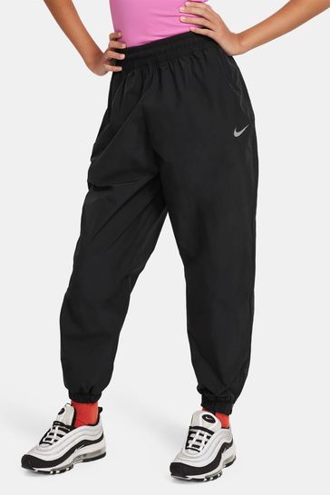 Nike running essential woven joggers in black clearance