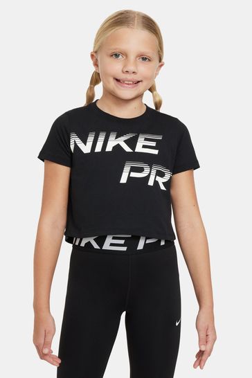 Nike Black Pro Cropped T-Shirt