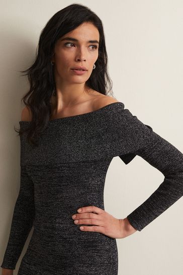 Knitted outlet bardot dress
