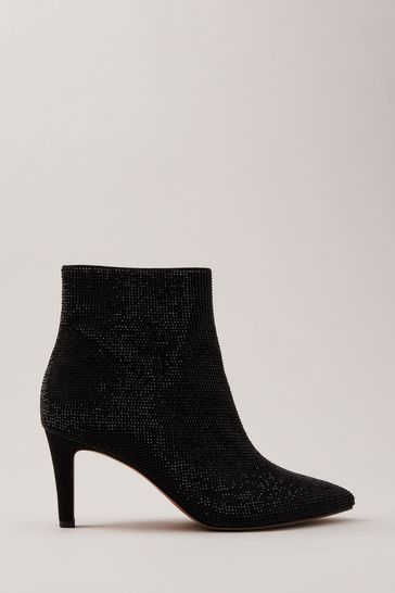 Phase Eight Sparkly Black Boots