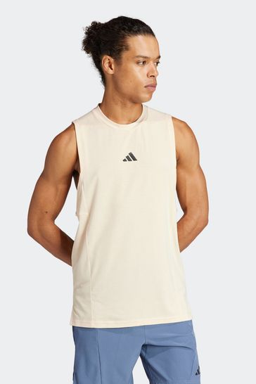 adidas Cream Designed for Training Workout Tank Top