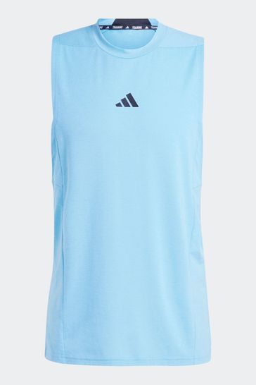 adidas Blue Designed for Training Workout Tank Top