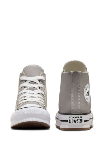 Converse Grey Chuck Taylor All Star EVA Lift Junior Trainers