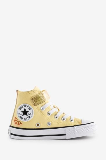 Converse Yellow Chuck Taylor Easy On Lemon 1V Junior Trainers