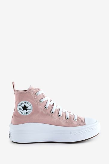 Converse Pink/White Chuck Taylor Junior Move Trainers