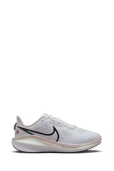 Nike White/Pink Vomero 17 Road Running Trainers