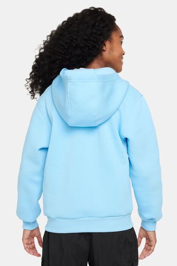 Nike zip hoodie blue discount