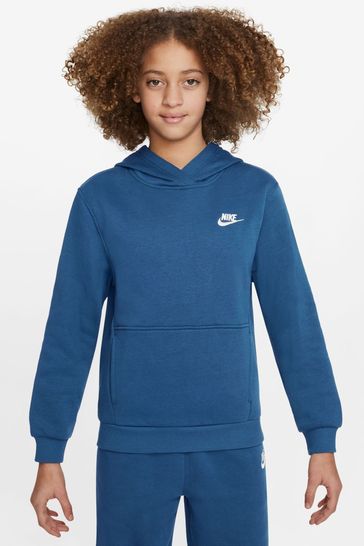 Nike Mid Blue Club Fleece Overhead Hoodie