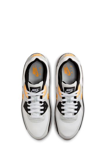 Buy Nike Orange White Air Max 90 Trainers from Next Luxembourg