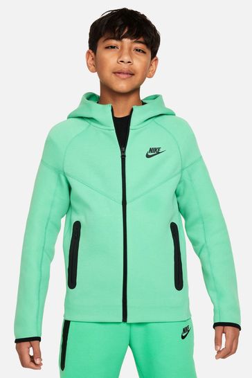 Nike Spring Green Tech Fleece Zip Through Hoodie