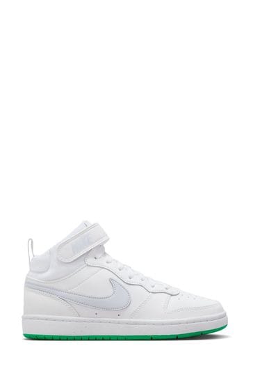 Nike White/Lilac Youth Court Borough Mid Trainers