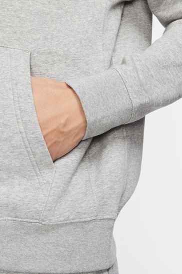 Buy Nike Grey Club Fleece Graphic Pullover Hoodie from Next Luxembourg