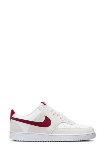 Nike Red/Cream Court Vision Bajo Trainers