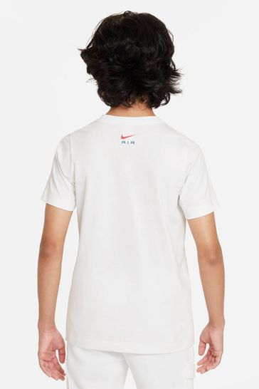Nike air t hot sale shirt red and white