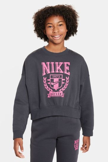 Nike black crew neck womens hotsell