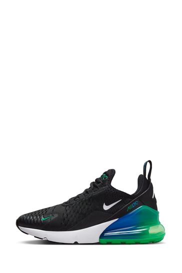 Nike Black Light Blue Air Max 270 Youth Trainers