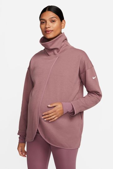 Nike Brown Maternity Reversible Pullover Top