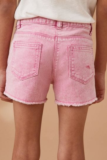 Buy Pink Frayed Edge Distressed Shorts 3 16yrs from Next Canada