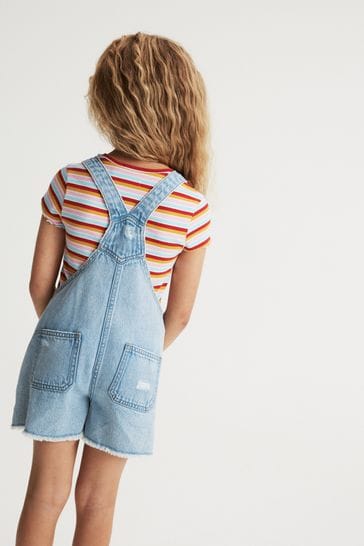 Buy Light Blue Denim Short Dungaree 3 16yrs from Next Singapore