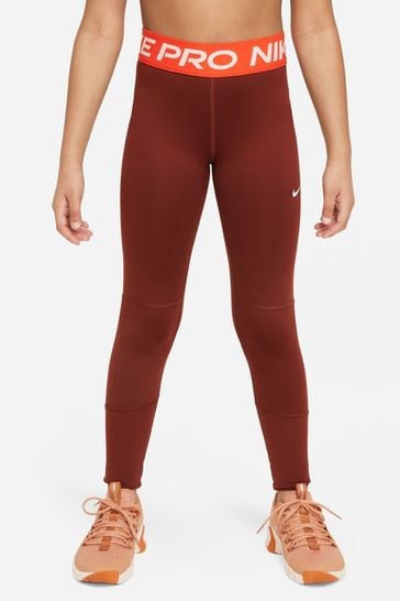 Nike Red Performance High Waisted Pro Leggings