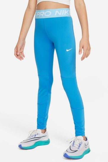 Nike Blue Performance High Waisted Pro Leggings