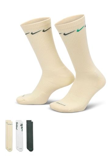 3 Pares de calcetines acolchados color natural Everyday Plus de Nike