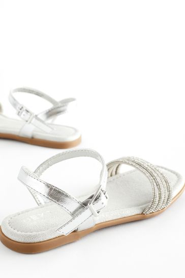 Silver hot sale occasion sandals