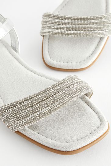 Silver occasion sandals online