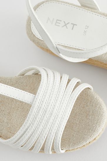 Buy White Wedge Sandals from Next Kuwait