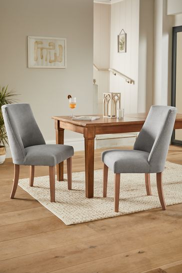 Grey brown sales dining chairs