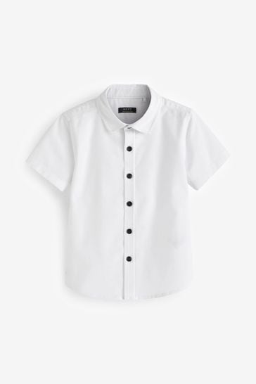 White Short Sleeve Oxford Shirt (3mths-7yrs)