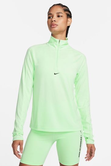 Nike women's half zip on sale green