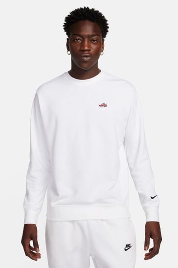 Nike White Sportswear Air Crew Sweatshirt