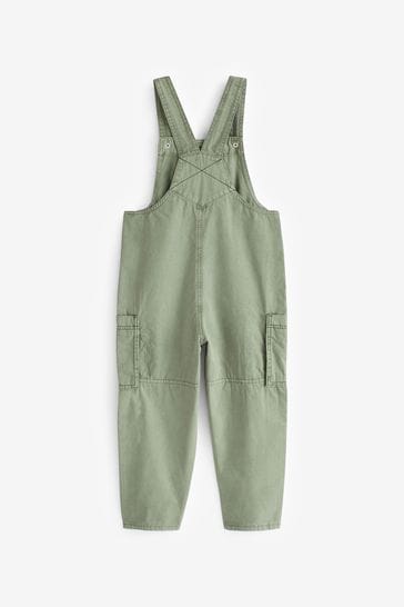 Khaki Green Cargo Dungarees 3 16yrs