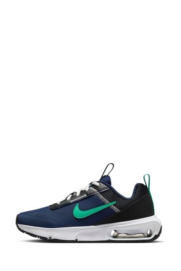 Nike Navy Green Air Max INTRLK Lite Youth Trainers