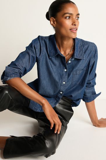 Dark blue denim shirt 2025