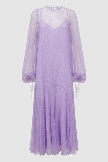 Vintage lace hotsell midi dress