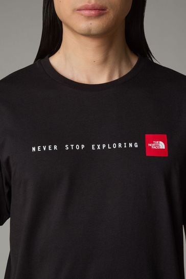 North face never stop online exploring t shirt black