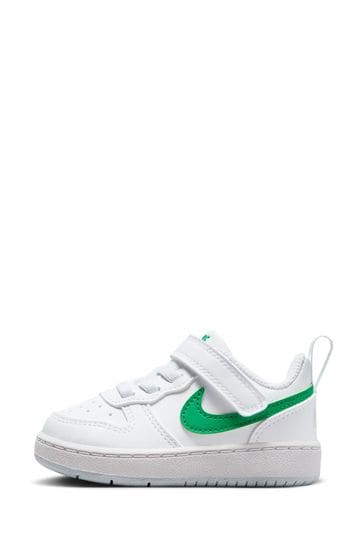 Nike White Green Infant Court Borough Low Recraft Trainers