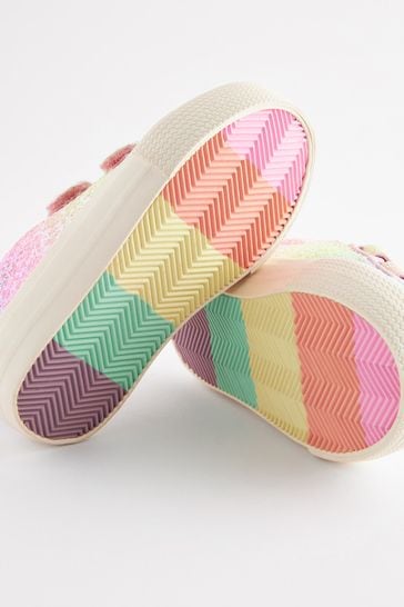 Buy Rainbow Pink Glitter Chunky Trainers from Next Singapore