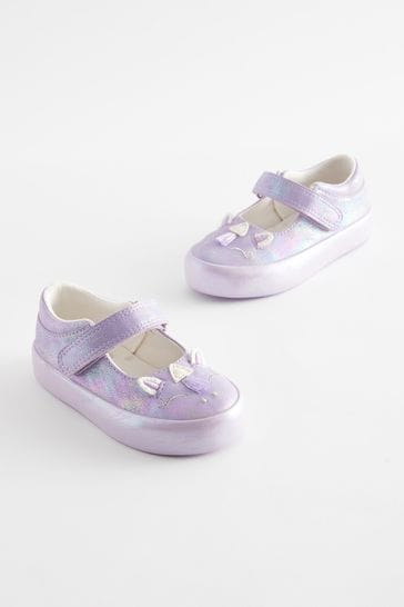 Purple Unicorn Mary Jane Shoes