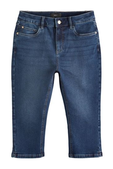 Buy Denim Dark Blue Pedal Pusher Cropped Jeans from Next Luxembourg